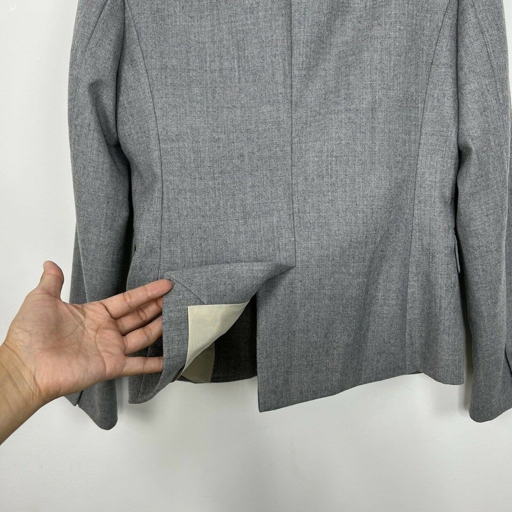 J.Crew Schoolboy Blazer Jacket Size 2 Gray 100% Wool With Gold Buttons - Picture 9 of 10